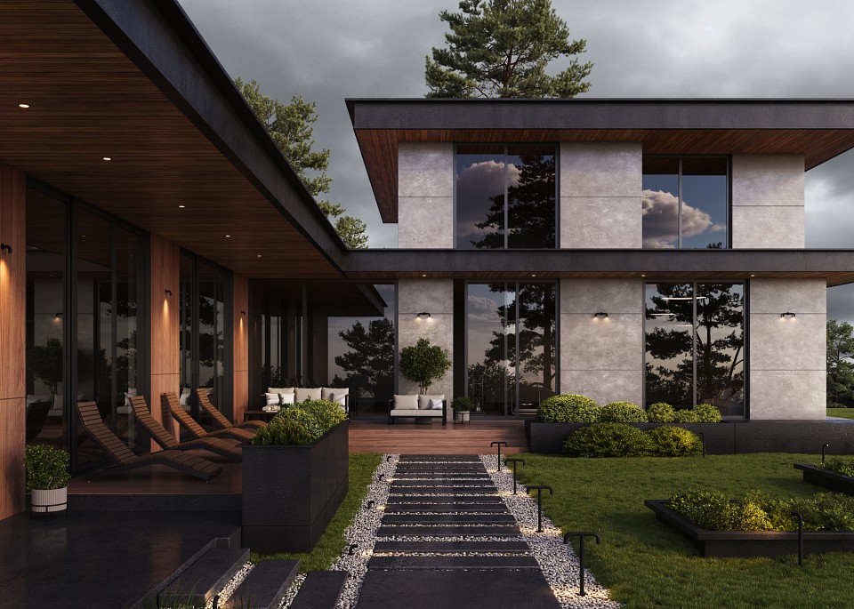 Наземный низкий светильник maytoni sleek o477fl-l4gf3k