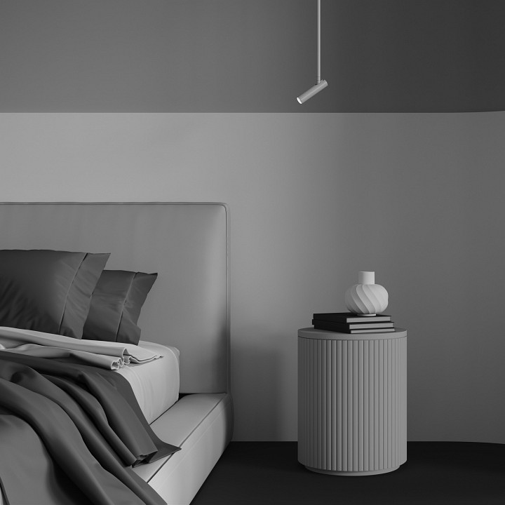 Встраиваемый светильник на штанге maytoni focus t p141rs-l125-6w4k-w