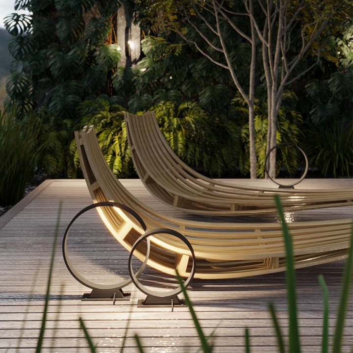 Наземный низкий светильник odeon light uvo 6615/5fl