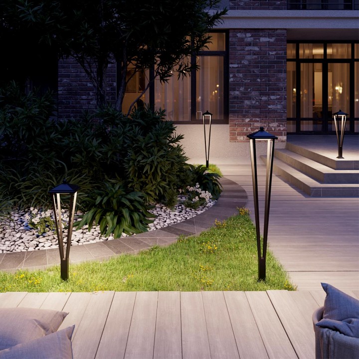 Наземный высокий светильник odeon light bearitz 6655/12ga