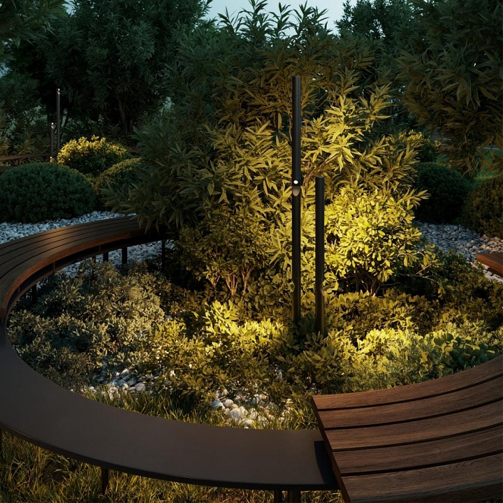Наземный высокий светильник odeon light bamboo 7021/9fl