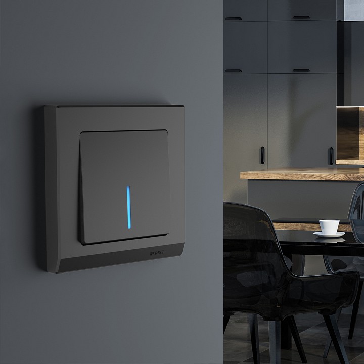 Рамка на 1 пост werkel stark (черный) w0011808