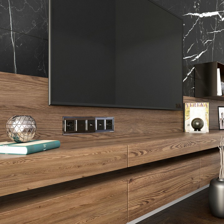 Рамка на 5 постов werkel diamant (черный) w0051208