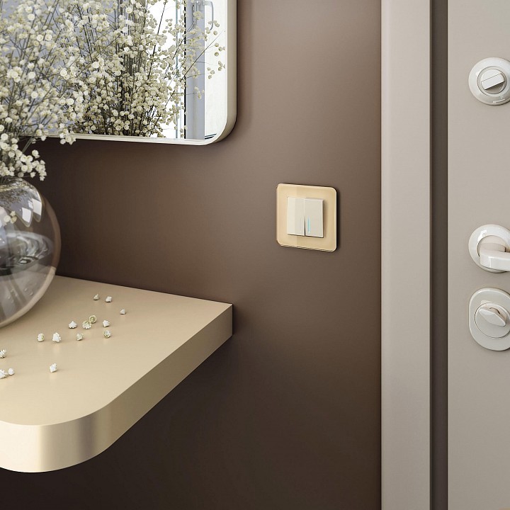 Рамка на 1 пост werkel elite (айвори, Стекло) w0012443