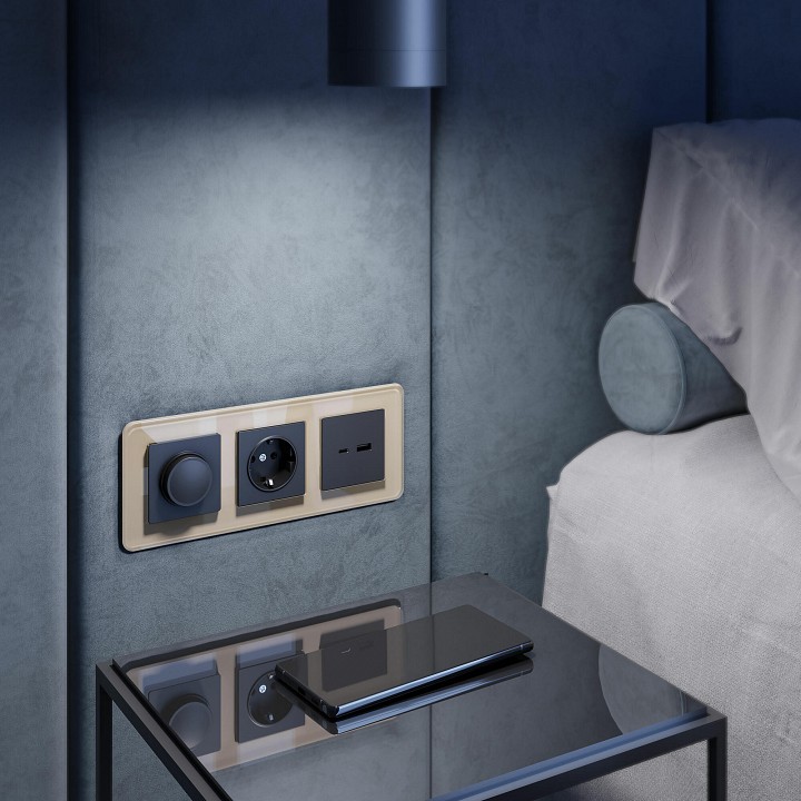 Рамка на 3 поста werkel elite (айвори, Стекло) w0032443