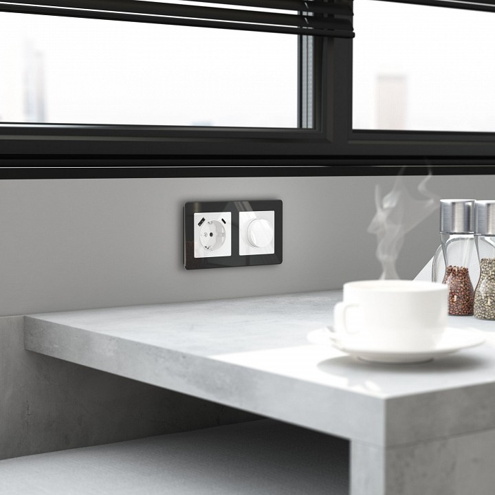 Диммер без рамки werkel белый акрил w1142041