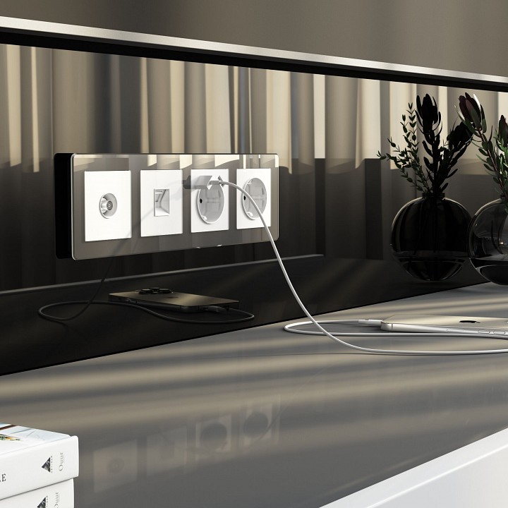 Тв-розетка без рамки werkel белый акрил w1183041