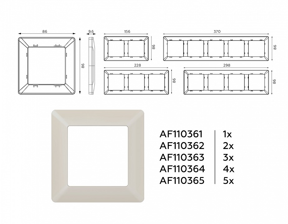 Рамка на 2 поста ambrella volt line af110362