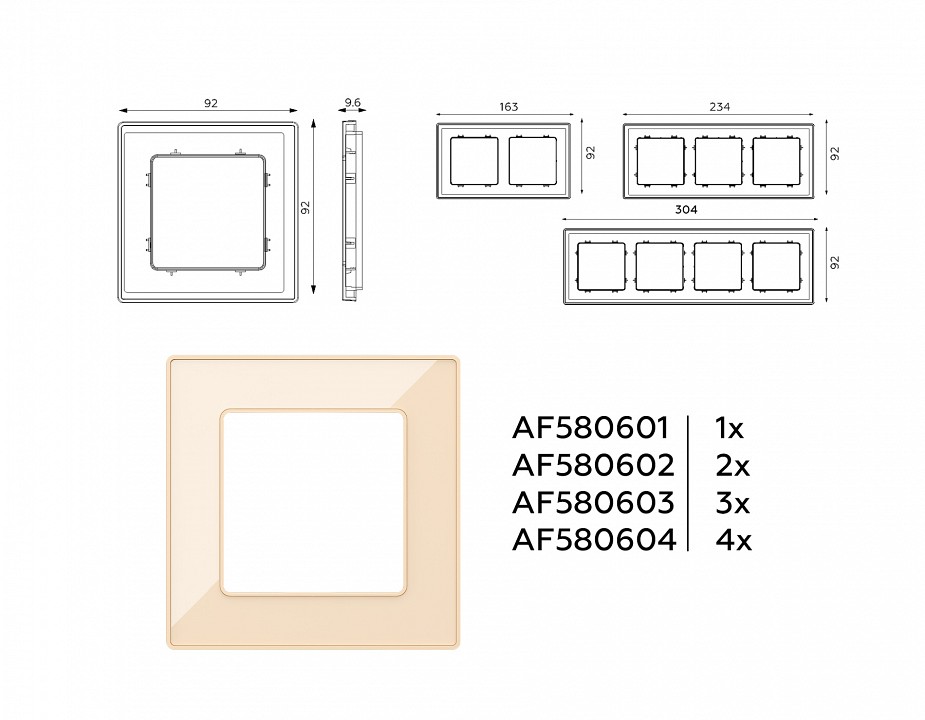 Рамка на 2 поста ambrella volt arctic af580602