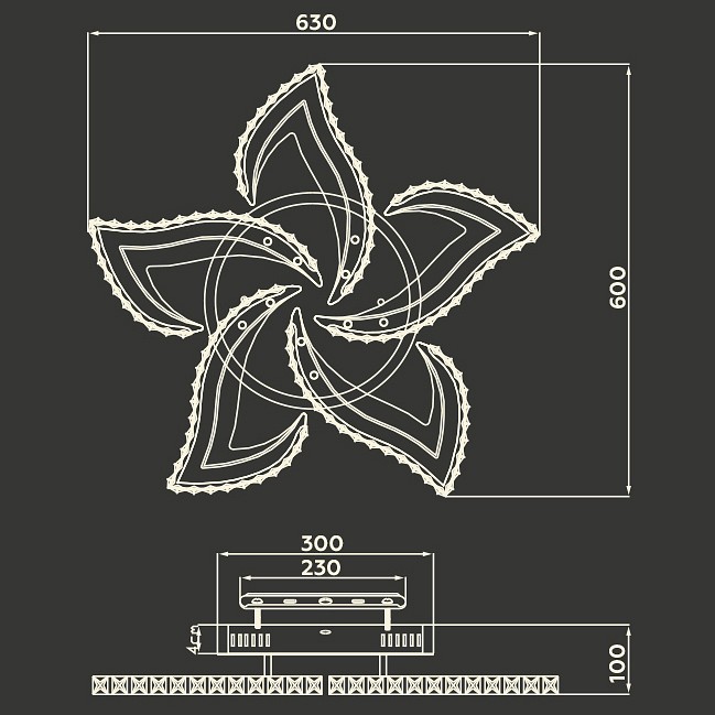 Потолочная люстра ambrella light fa fa1724