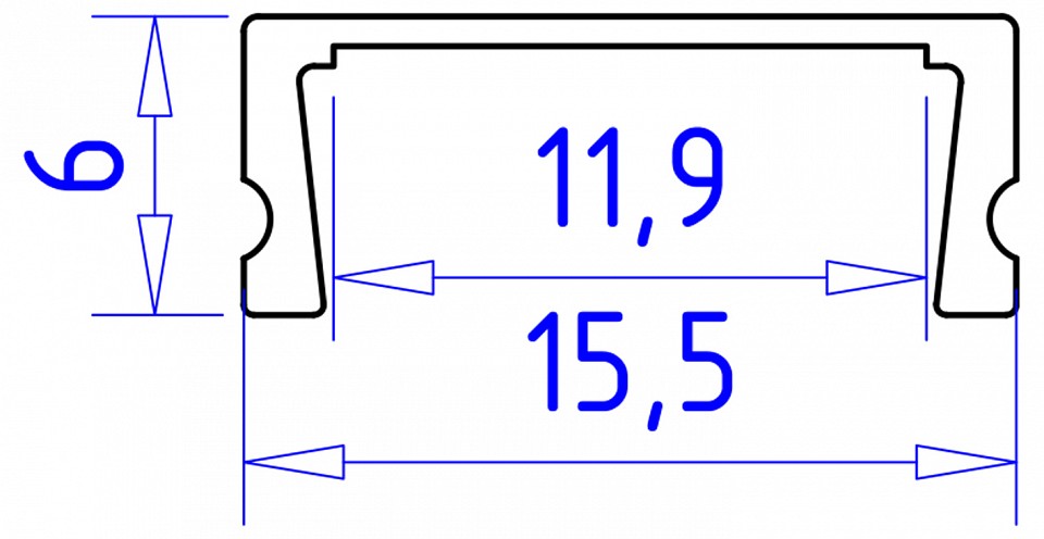 Профиль накладной ambrella light gp gp1700al