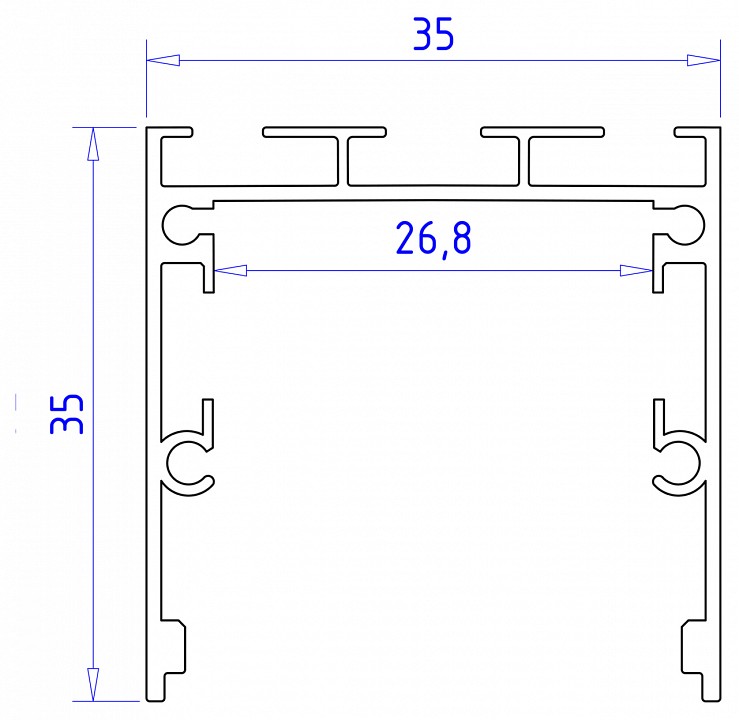 Короб накладной ambrella light profile system gp gp2550al