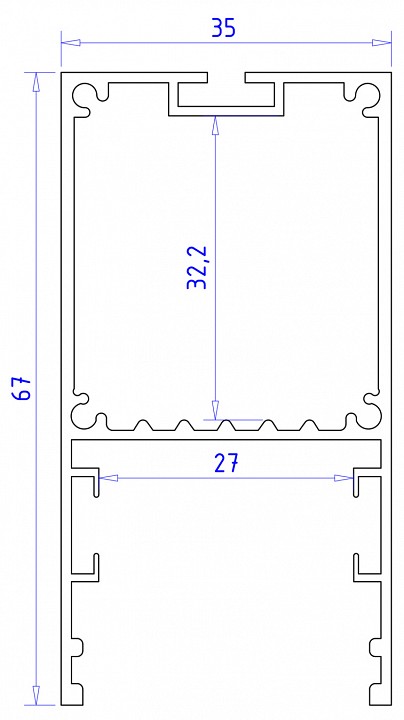 Короб накладной ambrella light profile system gp gp3000al