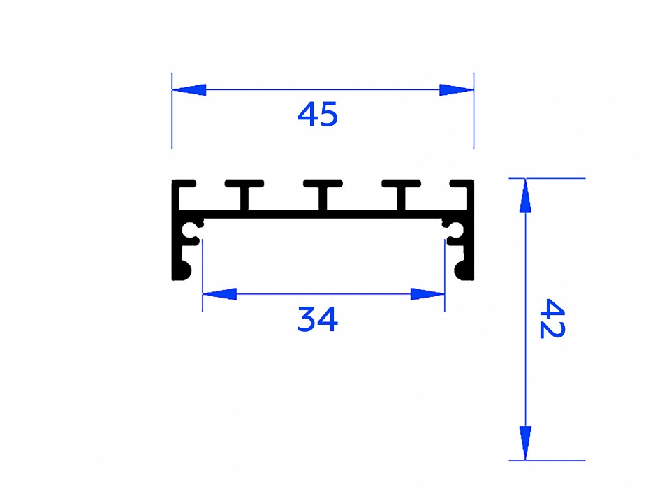 Профиль накладной ambrella light gp gp3070al