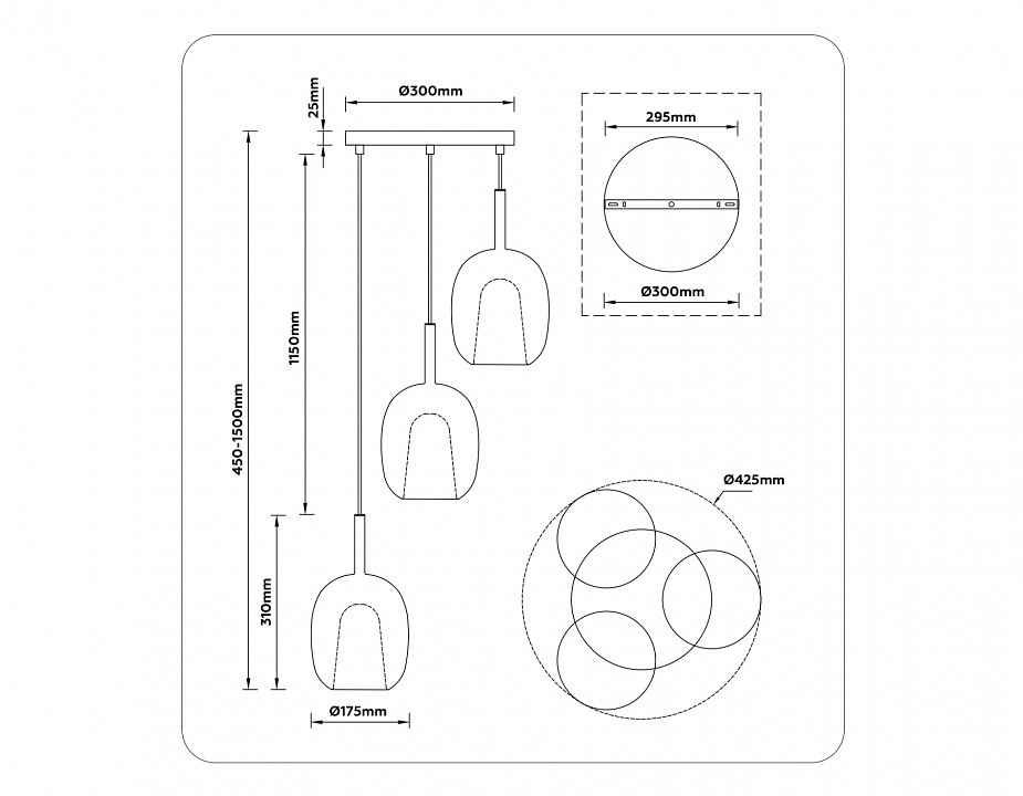 Подвесной светильник ambrella light lh lh11153