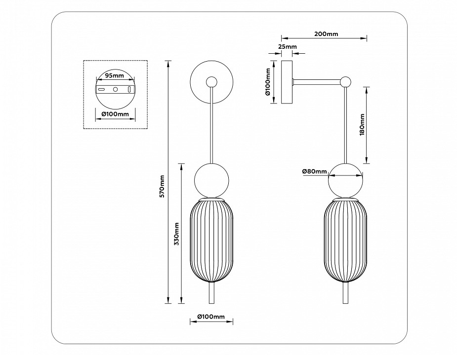 Бра ambrella light lh lh53108