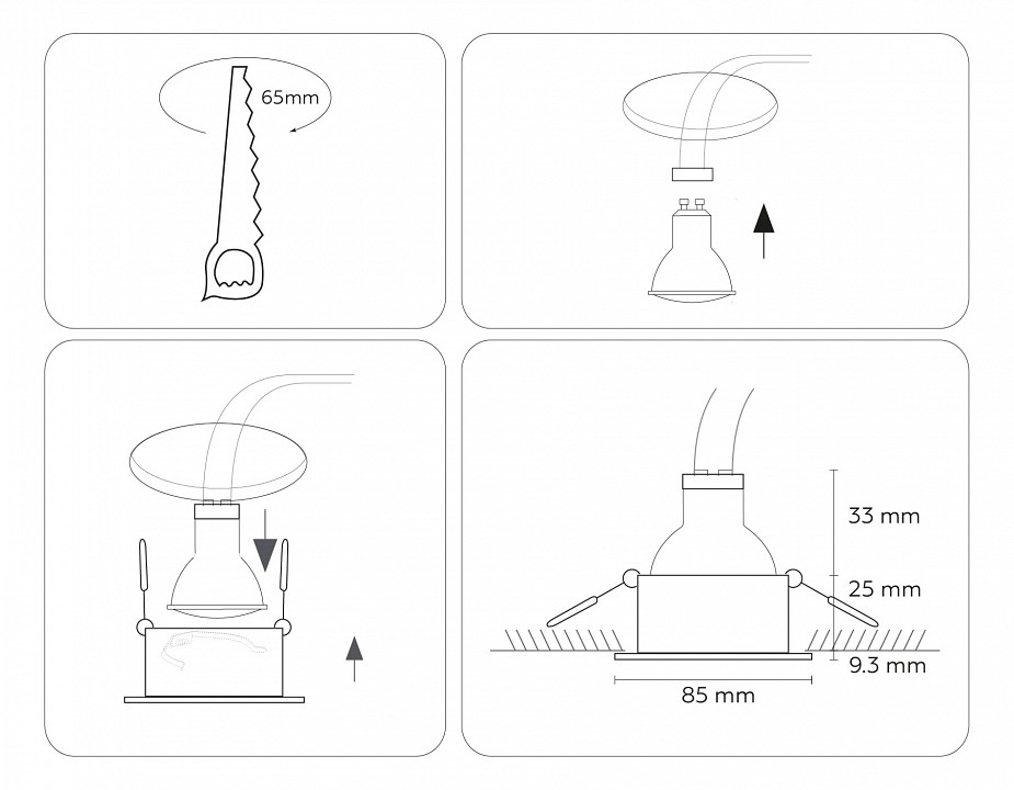 Встраиваемый светильник ambrella light tn tn1180