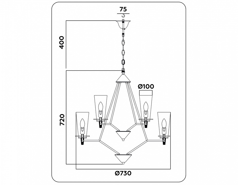 Подвесная люстра ambrella light tr tr3238