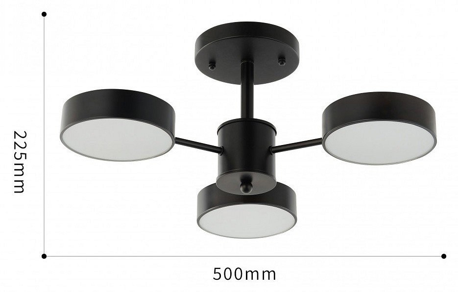 Люстра на штанге arte milano ferrara 250906/3b bk