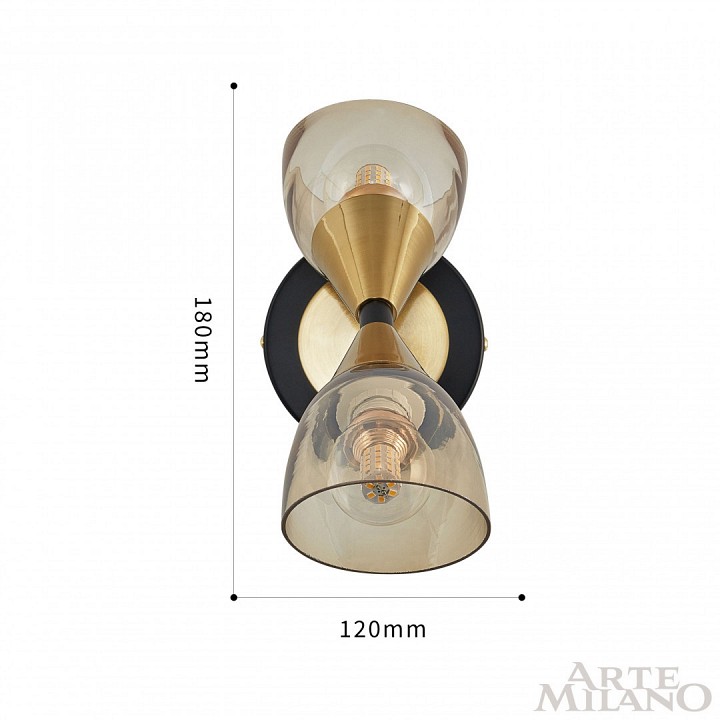 Бра arte milano neapolis-76708 276708/2b bk/gd