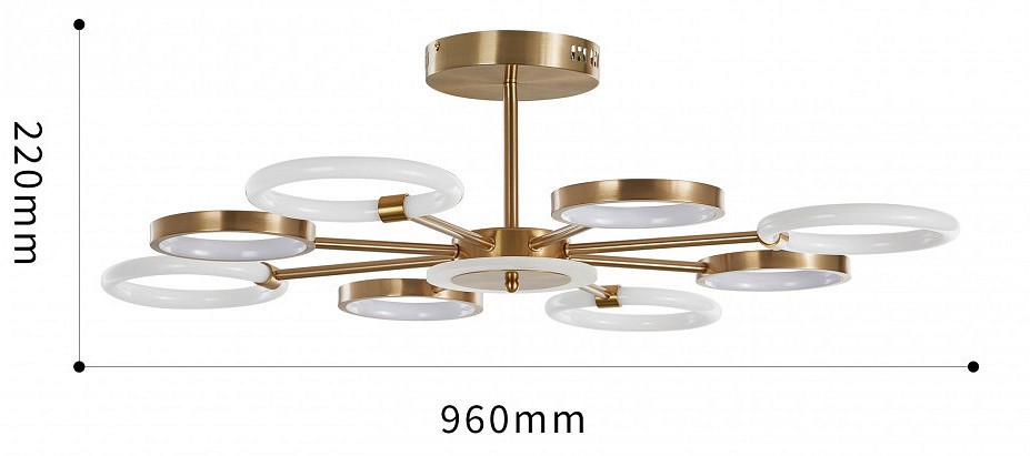 Люстра на штанге arte milano neapolis-77240 277240/8 gd