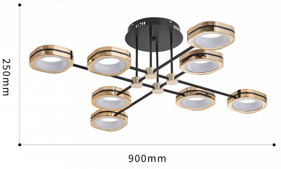 Потолочная люстра arte milano ferrara-71040 277999/8 bk/gd