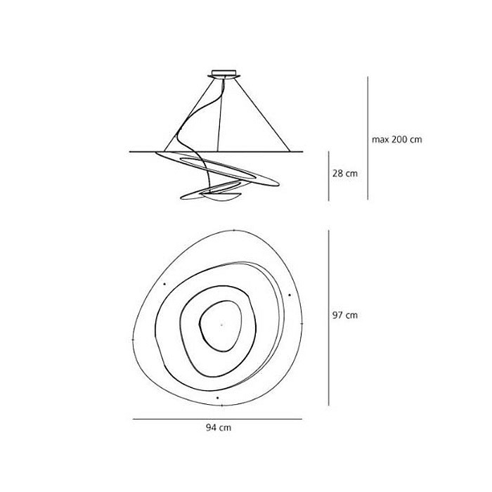 Подвесной светильник artemide  1239010a
