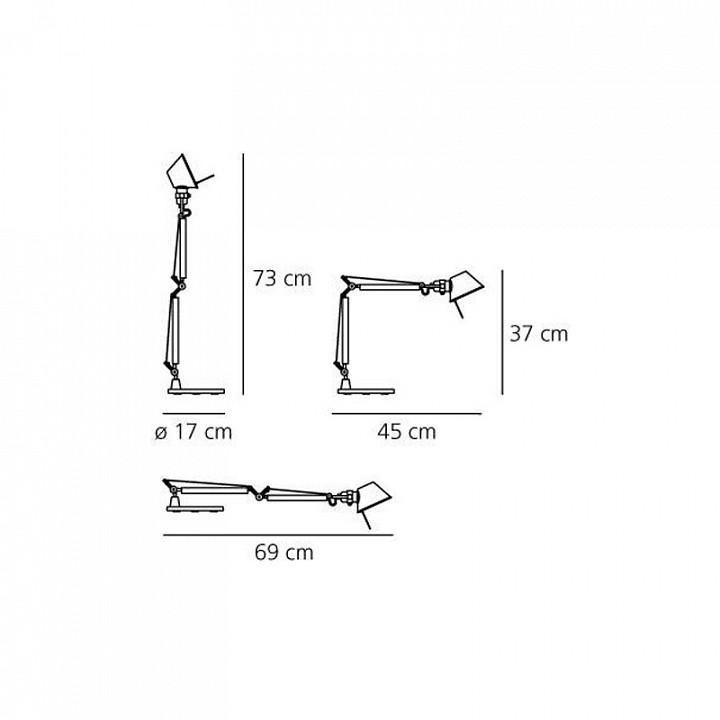Настольная лампа офисная artemide  a011810