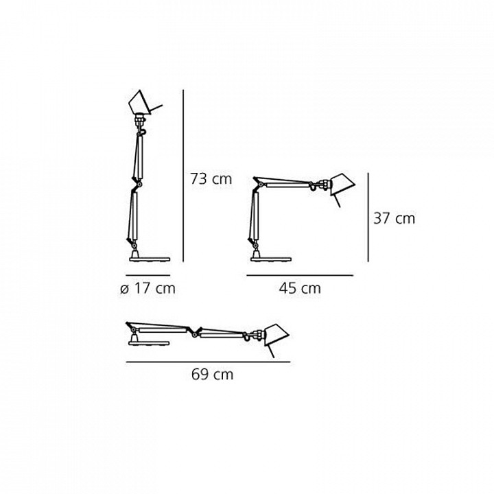 Настольная лампа офисная artemide  a011830