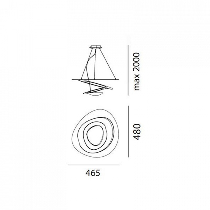 Подвесной светильник artemide  1249010a