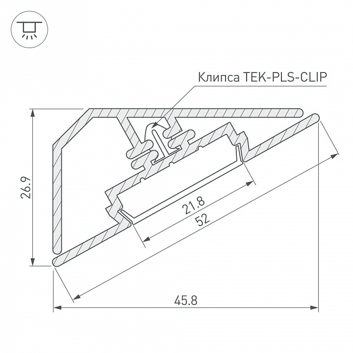 Профиль arlight klus-lock-fm-base-2000 anod 020909