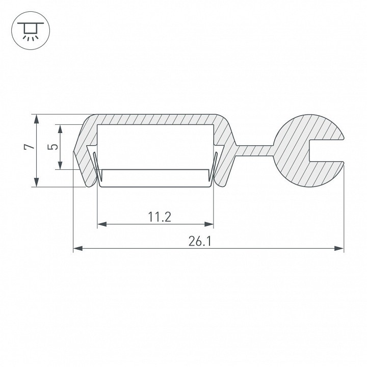 Профиль arlight poli-2000 anod 021738