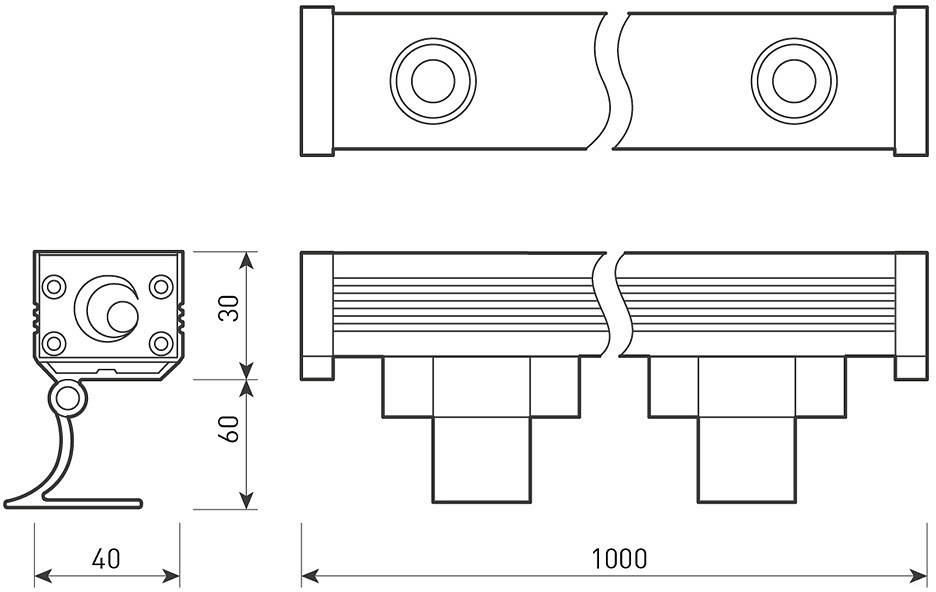Настенный прожектор arlight line wallwasher 023624