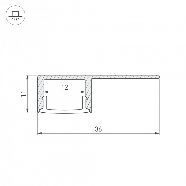Профиль arlight arh-decore-s12-line-edge-2000 anod 023894