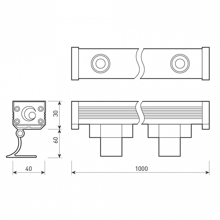 Настенный прожектор arlight line wallwasher 024303