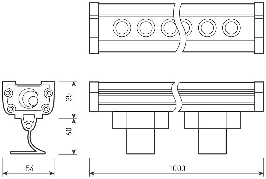 Настенный прожектор arlight line wallwasher 027282