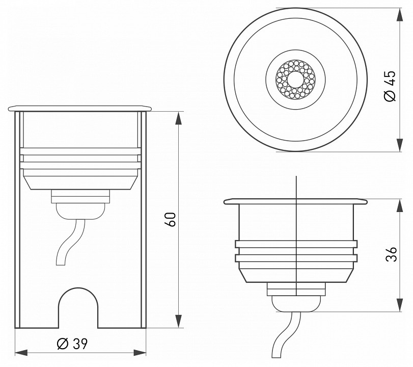 Встраиваемый светильник arlight aqua 28056
