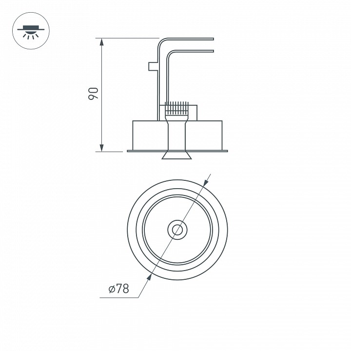 Встраиваемый светильник arlight cl-simple-r78-9w day4000 (wh, 45 deg) 028146
