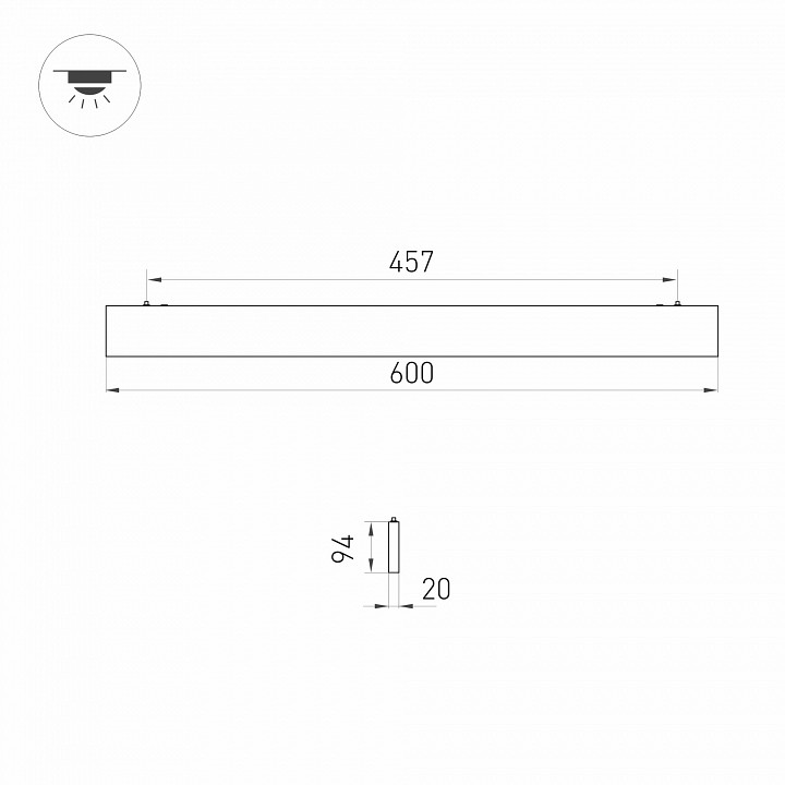 Модульный светильник arlight lineair flat 031470