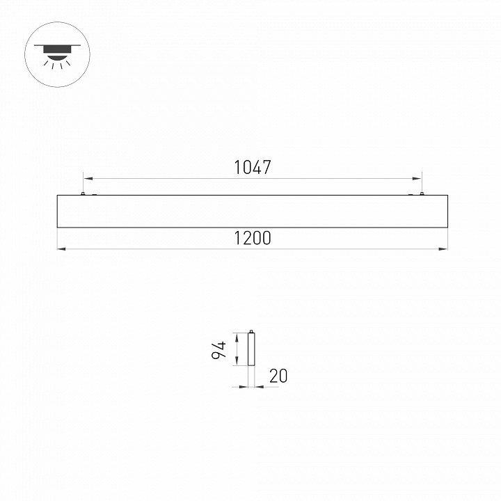 Модульный светильник arlight lineair flat 031471
