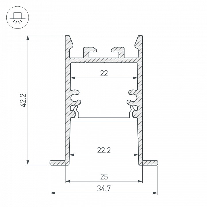 Профиль встраиваемый arlight sl-comfort 031764