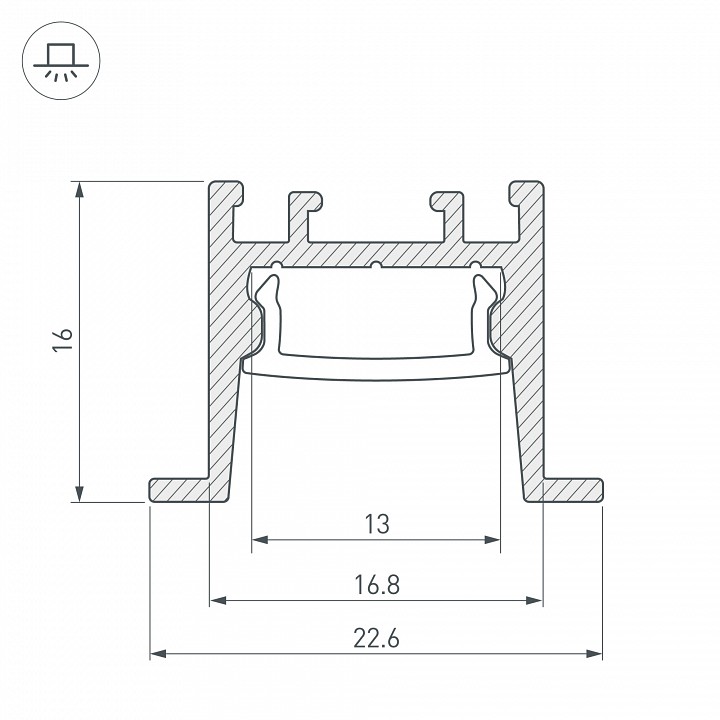 Профиль встраиваемый arlight sl-comfort 031768