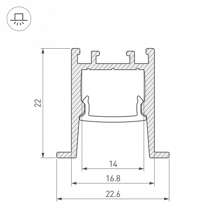 Профиль встраиваемый arlight sl-comfort 031771