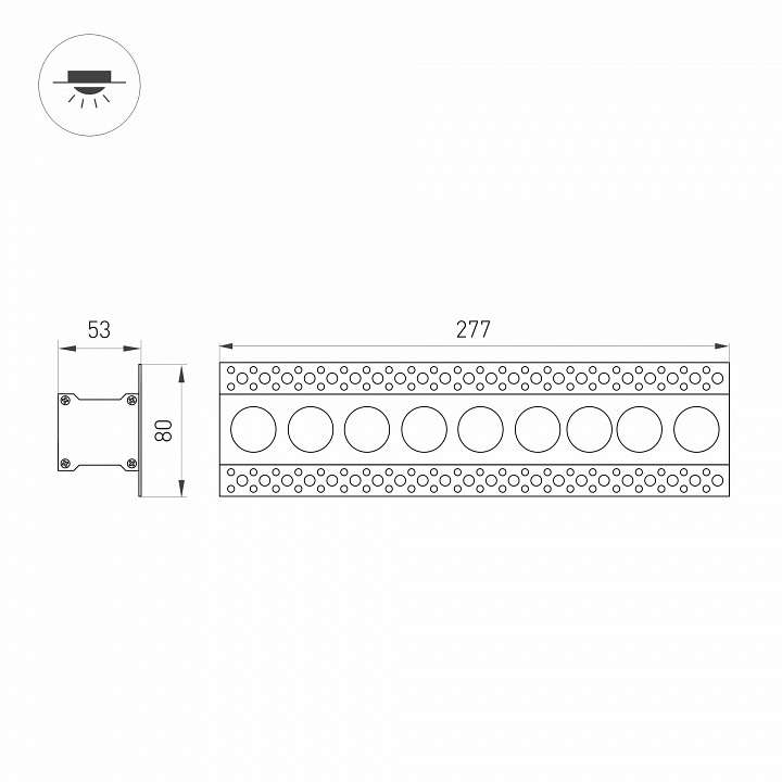 Встраиваемый светильник arlight orient 032226