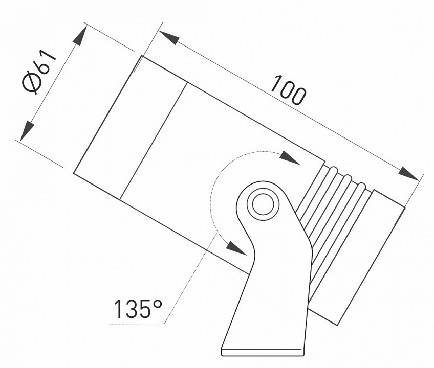 Настенно-потолочный прожектор arlight ray 032558