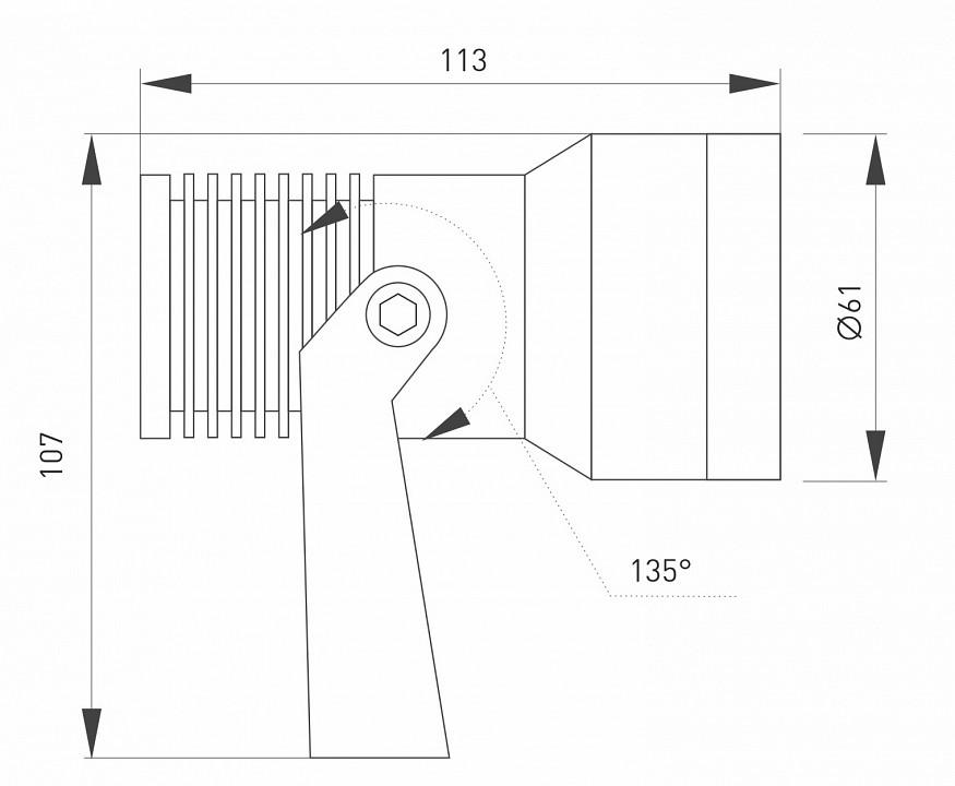 Настенно-потолочный прожектор arlight ray 032559
