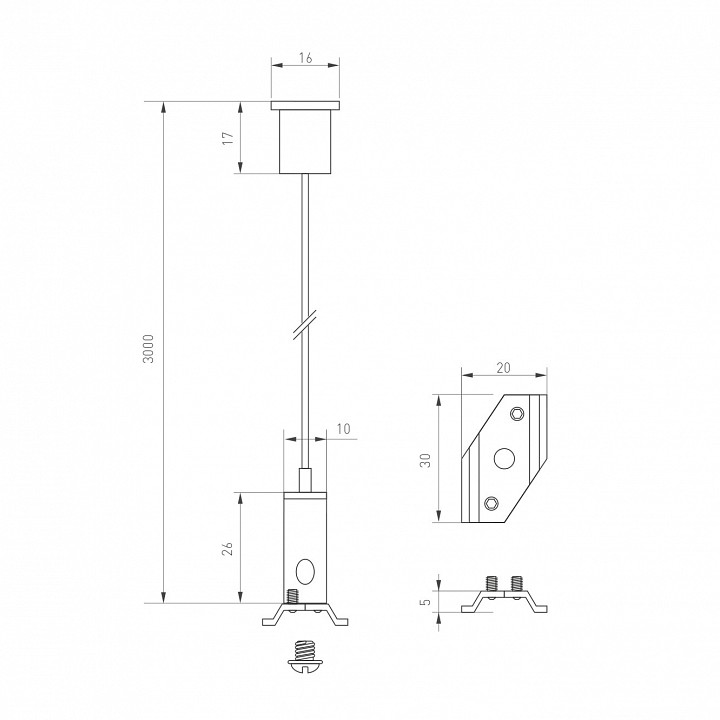 Подвес для трека arlight mag-25 033252