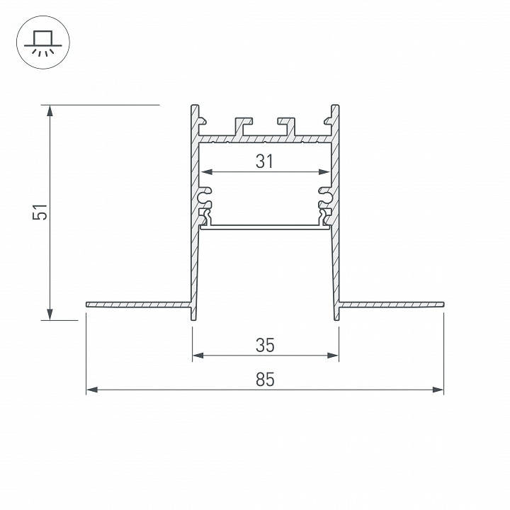 Профиль встраиваемый arlight sl-comfort 033276