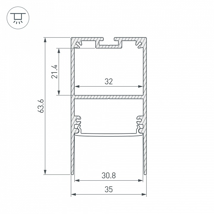 Профиль накладной arlight sl-comfort 033277