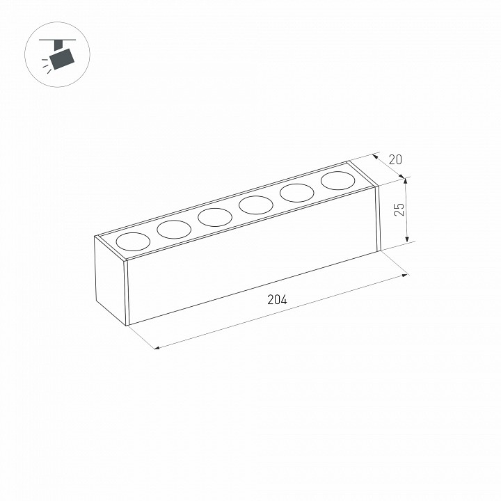 Встраиваемый светильник arlight mag-25 033669